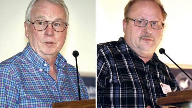 Ingemar Alin, distriktsordförande för JRF Gävleborg, och Bengt Larsson, distriktsordförande för JRF Dalarna, tycker att etisk jakt är en fråga som bör lyftas fram.