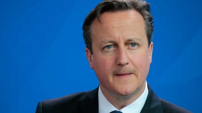 Storbritanniens premiärminister David Cameron stöttar EU-kommissionens förslag om att förbjuda halvautomatiska vapen.
