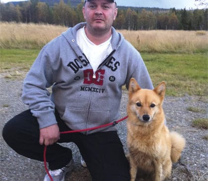 Daniel Byqvist med sin Viterlidens Tepi, mamma till tre av Skallkungsdeltagarna.
