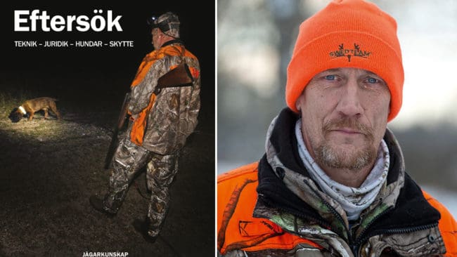 Jägarnas Riksförbund ger tillsammans med eftersöksjägaren Per ”Bula” Kristoffersson (till höger) ut en bok om eftersök.