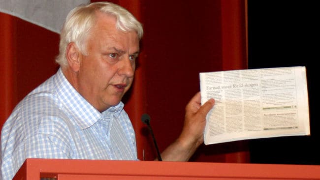 Hans-Bertil Granevald från Värmland försökte förgäves använda ett nummer av Svensk Jakt Nyheter som stöd i namnfrågan.