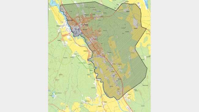 Skyddsjakten är begränsad till inne i Kolsva samt drygt 1,5 kilometer öster och sydost om tätorten.