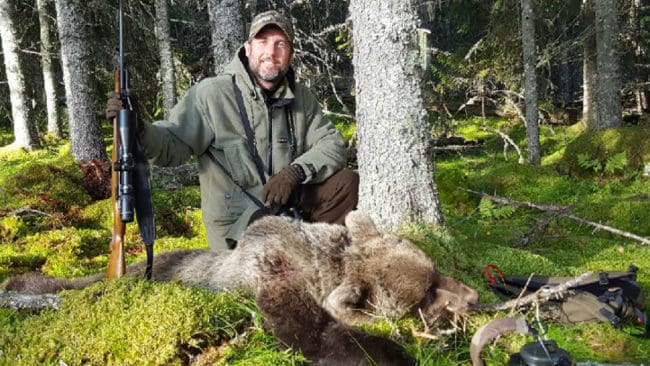 Johan Eklöf lyckades igen med pyrschjakten. Den här gången blev det en hona på 70 kilo.