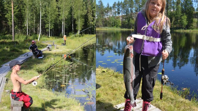 Elin fick en jätteregnbåge på JRF:s ungdomsläger i Grycksbo i Dalarna.