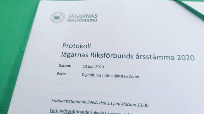 Årets förbundsstämma i JRF genomfördes digitalt via Zoom och presidiet satt samlat i Söderhamn.
