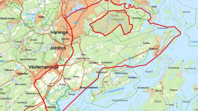 Tyresta nationalpark är undantaget från området där Södertörnsvargen får beskjutas med gummikulor.