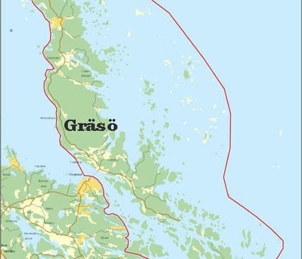 Gr&auml;s&ouml;vargen ska avlivas. H&auml;r f&aring;r skyddsjakten p&aring; vargen i Norduppland bedrivas, p&aring; Gr&auml;s&ouml; och omkringliggande &ouml;ar. Jaktomr&aring;det markerat med en r&ouml;d linje.