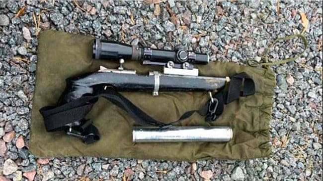 En olagligt kortad studsare hittades även hos den 35-årige mannen i jaktbrottshärvan i Norrbotten.