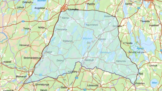 Skyddsjakten på den fårdräpande vargtiken får nu bedrivas även i det här området i södra Kronobergs län.