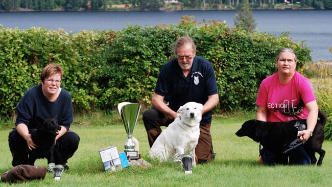 Vinnartrion i Ledhunds-SM som avgjordes den 7 augusti.
