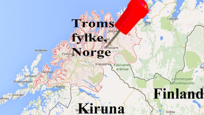 En varg med finskryska gener följs av de norska myndigheterna, nästan allra längst upp i Norge.