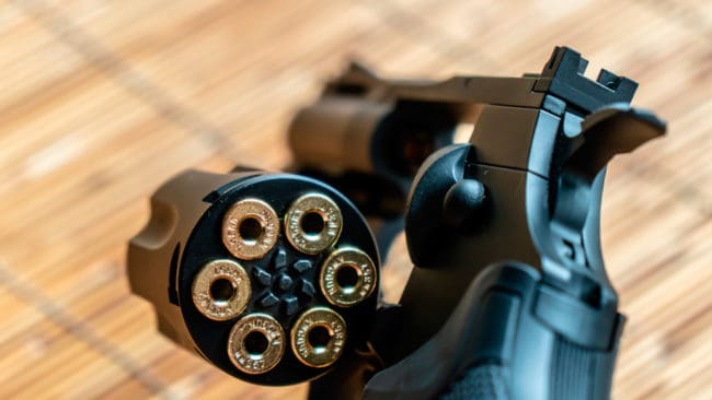 Jägaren saknade licens för två revolvrar som polisen hittade i samband med den stora gryningsräden i april 2017. Den slutade med att flera av de misstänkta vargjägarna häktades.