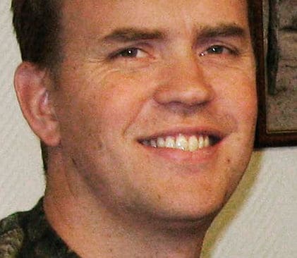 Rickard Lundberg, VD f&ouml;r Jaktbiten i Karlshamn AB (Racerback) siktar in sig p&aring; en ny jaktbutik i Ullared.