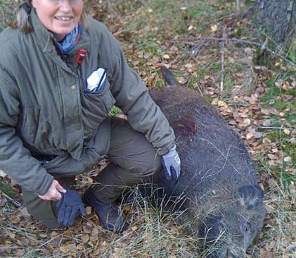 Unga j&auml;gare b&ouml;r f&aring; l&auml;ttare att komma ut p&aring; vildsvinsjakt, tycker JRF-basen Solveig Larsson.