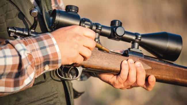 Tjuven slog till mot bilen när vapenägaren skulle checka ut från hotellet och tog både jaktvapnet och ammunition. Nu är det den stölddrabbade som är misstänkt för vapenbrott. (Arkivbild)