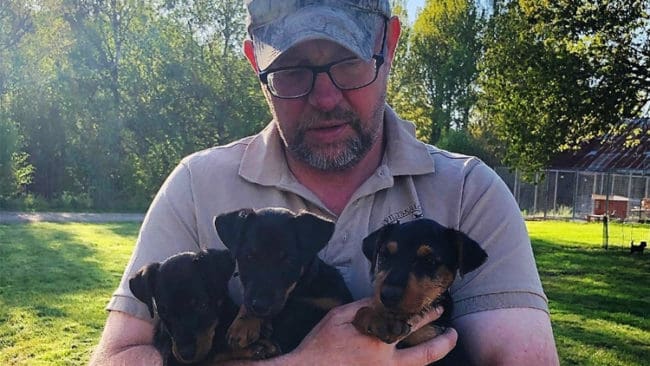 Svenne Svensson, på Viltskräckens kennel, är bland annat orolig för att hundarna ska bli skotträdda av sprängningarna som kommer att pågå i flera månader.