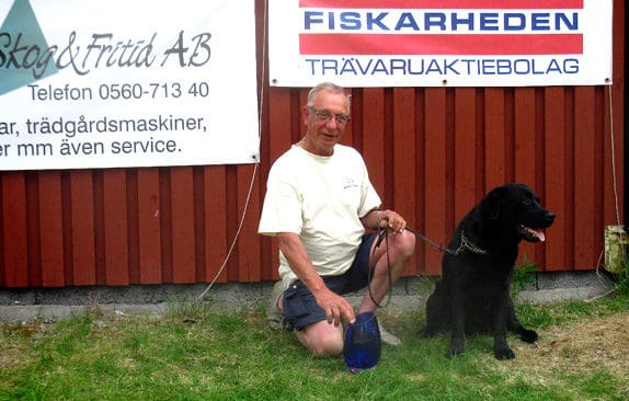 Morgonens vinnare &rdquo;J&ouml;sta&rdquo; med husse Sven-Erik Wais fr&aring;n &Auml;ppelbo.