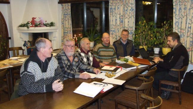 JRF-ledningen i Dalarna. Gunnar H&aring;kansson, Malte Sandstr&ouml;m, G&ouml;te Ersson, Bj&ouml;rn Fredriksson, Jan &Ouml;stberg och Magnus Mertin.