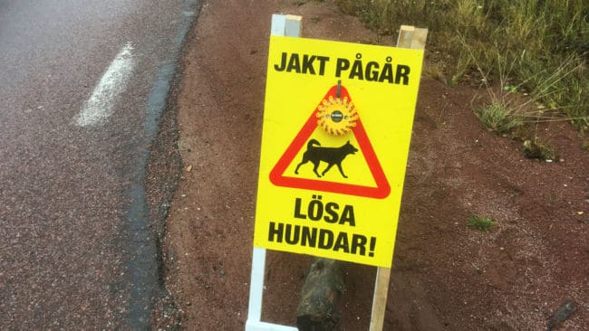 De blinkande varningsskyltarna får bilisterna att lätta på gasen.