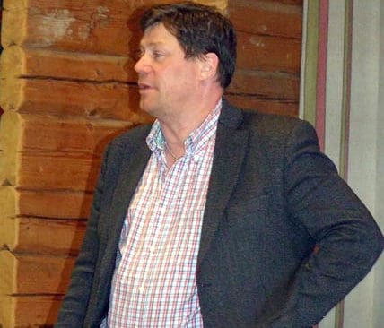 Jonny Jones, c, delegat i Dalarnas viltf&ouml;rvaltningsomr&aring;de, informerade om bj&ouml;rnpolitiken vid ett m&ouml;te i Orsa.